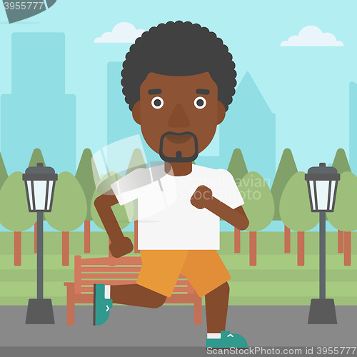 Image of Sportive man jogging.