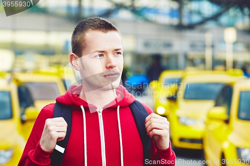 Image of Handsome young traveler 