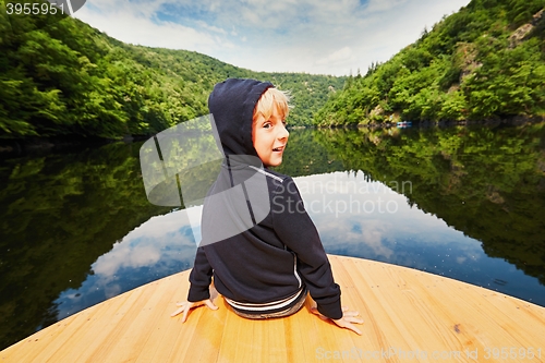 Image of Little traveler on the boat