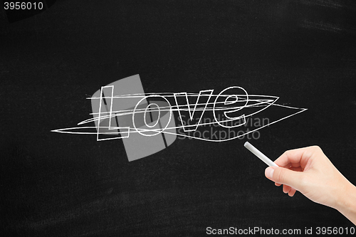 Image of Love lined through