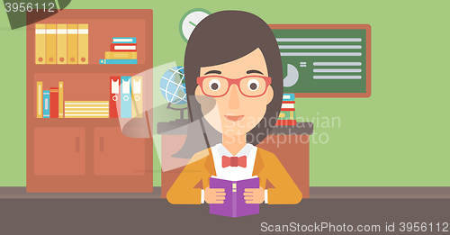 Image of Woman reading book.