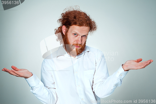 Image of The young man looking at camera