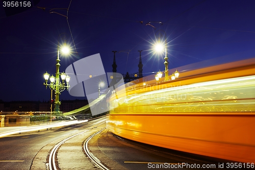 Image of Tram on Liberty Bridge 