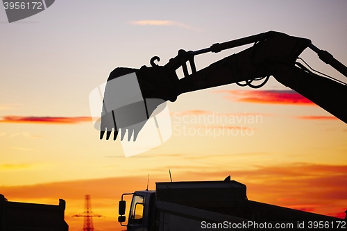 Image of Building site at the sunset