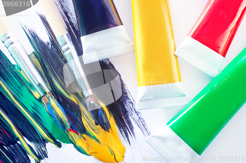 Image of color acrilic paint