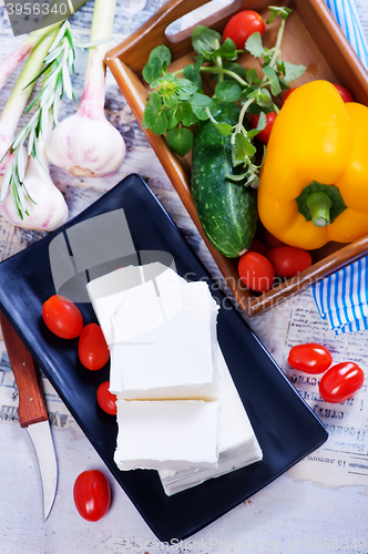 Image of ingredients for greek salad