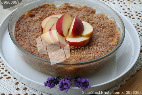 Image of Toffee pie with apple and nectarine
