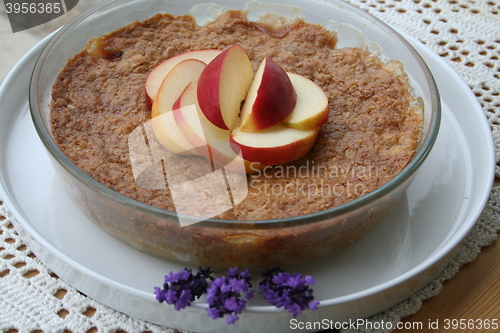 Image of Toffee pie with apple and nectarine