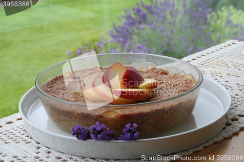 Image of Toffee pie with apple and nectarine,