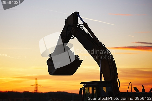 Image of Building site at the sunset