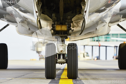 Image of Wheels of the airplane