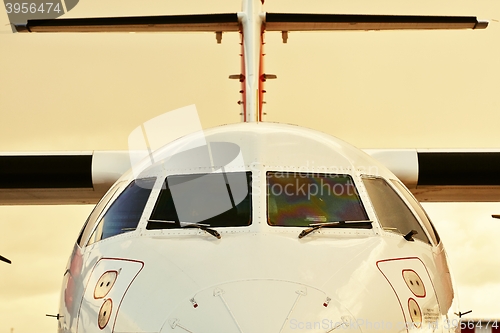 Image of Airplane at sunset