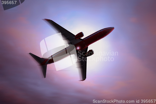 Image of silhouette of a plane