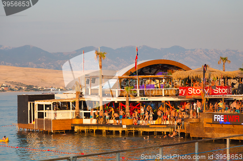 Image of Party on Zrce beach, Novalja, Pag island, Croatia.