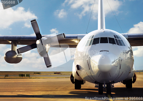 Image of plane parked at the airport