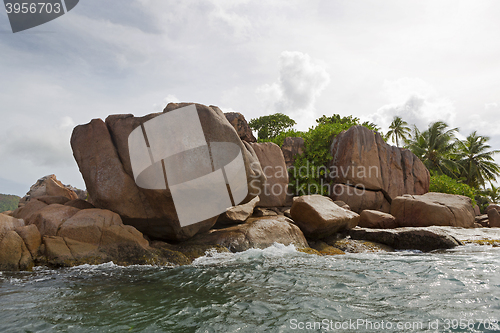 Image of Granite coast at tropical island St. Pierre, Seychelles