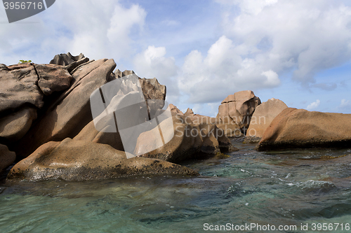 Image of Granite coast at tropical island St. Pierre, Seychelles