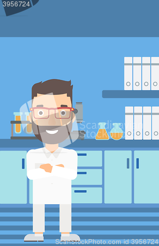 Image of Male laboratory assistant.