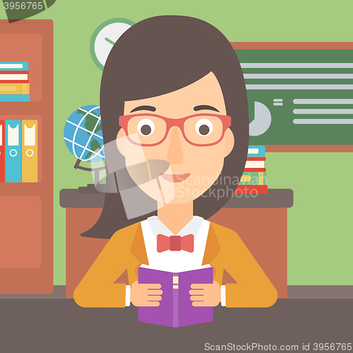 Image of Woman reading book.