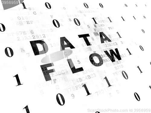 Image of Information concept: Data Flow on Digital background