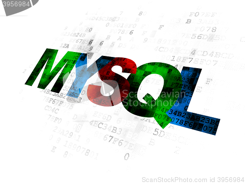 Image of Programming concept: MySQL on Digital background
