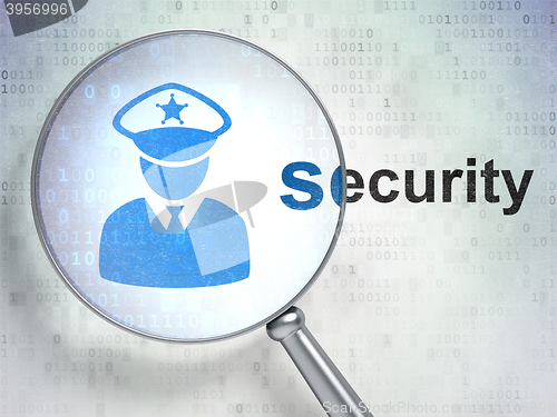 Image of Safety concept: Police and Security with optical glass