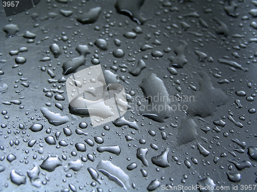 Image of Metallic water drops