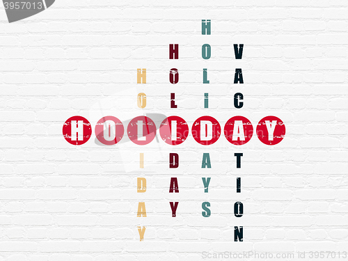 Image of Holiday concept: Holiday in Crossword Puzzle