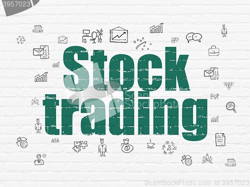 Image of Finance concept: Stock Trading on wall background