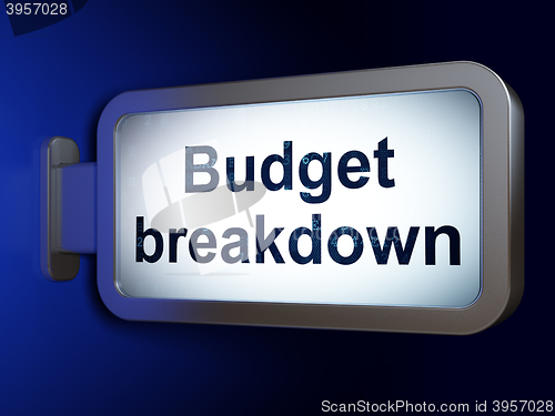 Image of Business concept: Budget Breakdown on billboard background