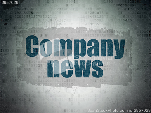 Image of News concept: Company News on Digital Data Paper background