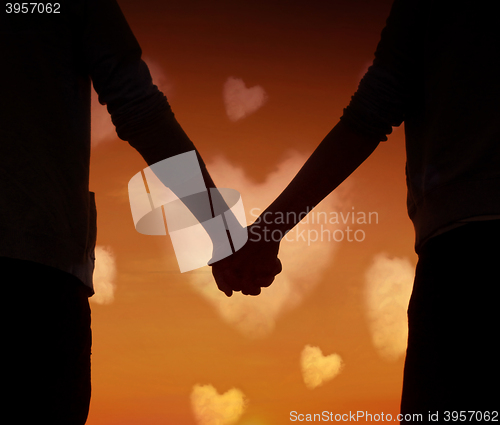 Image of Heartshaped clouds
