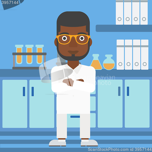 Image of Male laboratory assistant.