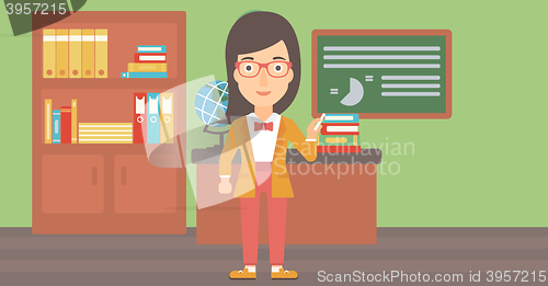 Image of Woman with chalk in hand.