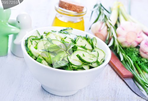 Image of salad with cucumber