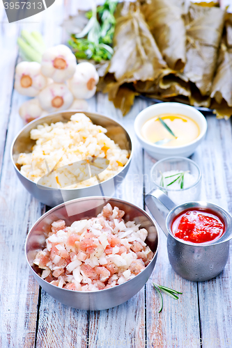 Image of ingredients for dolma