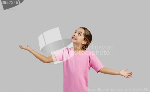 Image of Little girl with arms open
