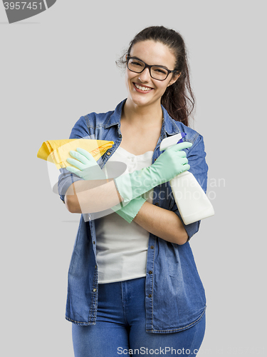 Image of Happy housekeeper 