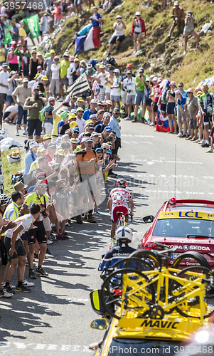 Image of The Cyclist Joaquim Rodriguez on Col du Glandon - Tour de France