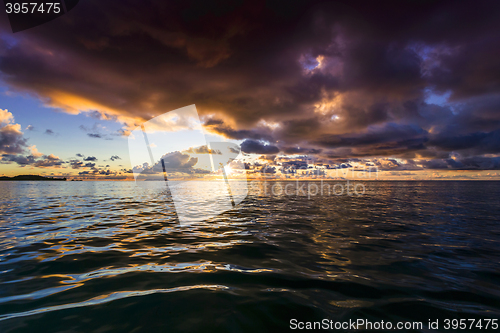 Image of Sunset colors of Seychelles