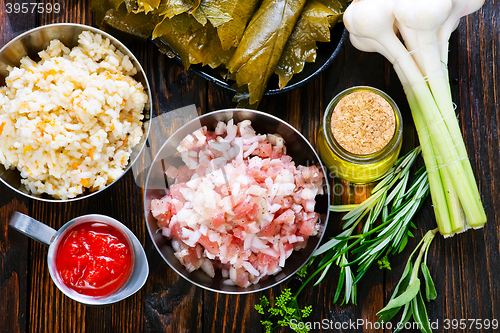 Image of ingredients for dolma