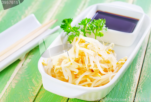 Image of sprouts and soy sauce