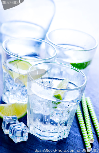 Image of water with lemon