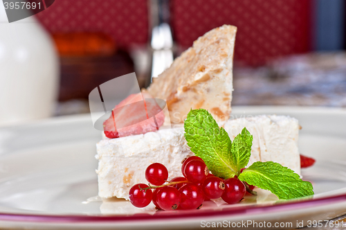 Image of cream berries dessert