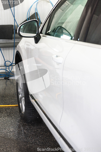 Image of washing car closeup