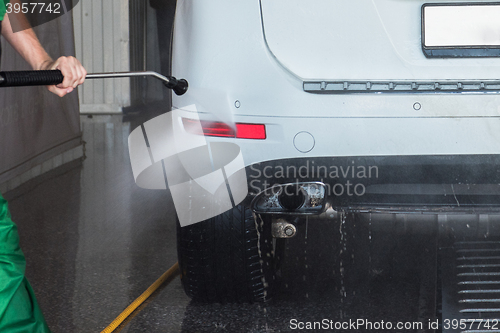 Image of washing car closeup