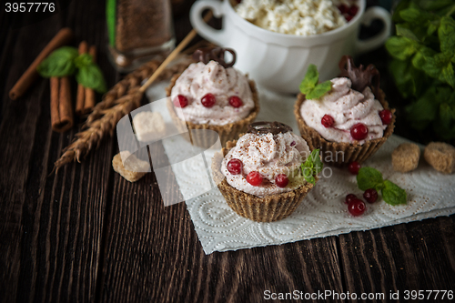 Image of Homemade dessert from cottage cheese