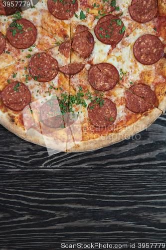 Image of Tasty pepperoni pizza