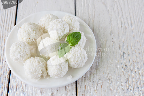 Image of Homemade candies with coconut