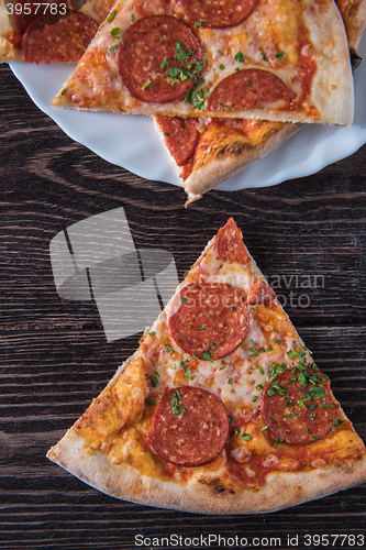 Image of Tasty pepperoni pizza